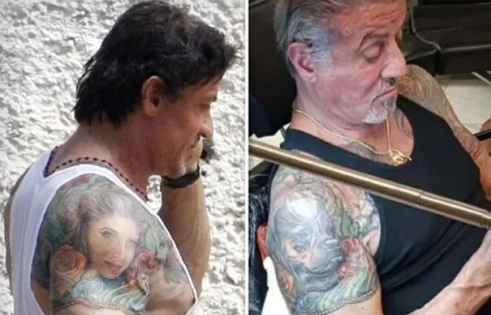 Sylvester Stallone was filed for divorce by his wife because his pet tattoo  was on top
